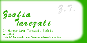 zsofia tarczali business card