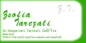 zsofia tarczali business card